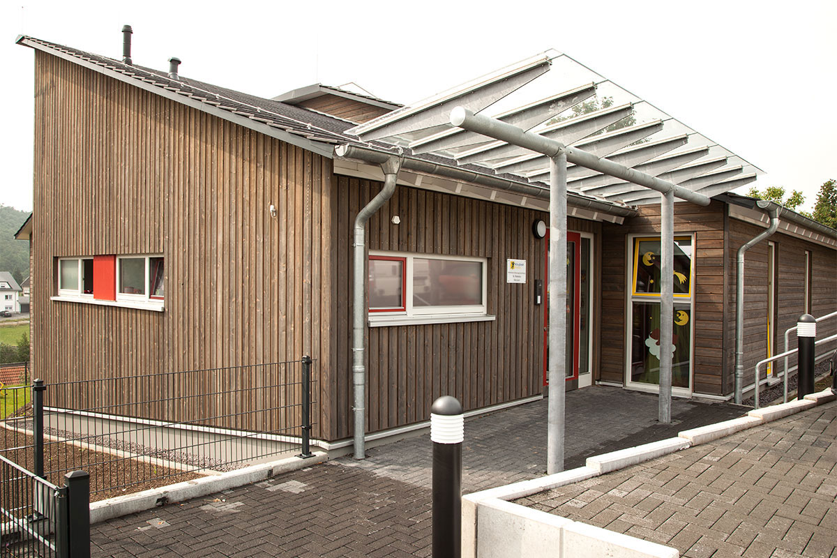Holzbau-Dahm, Referenz, Kindergarten, (Zimmerei, Holzrahmenbau, oekologisch Bauen, Klimaschutz, Nachhaltigkeit)